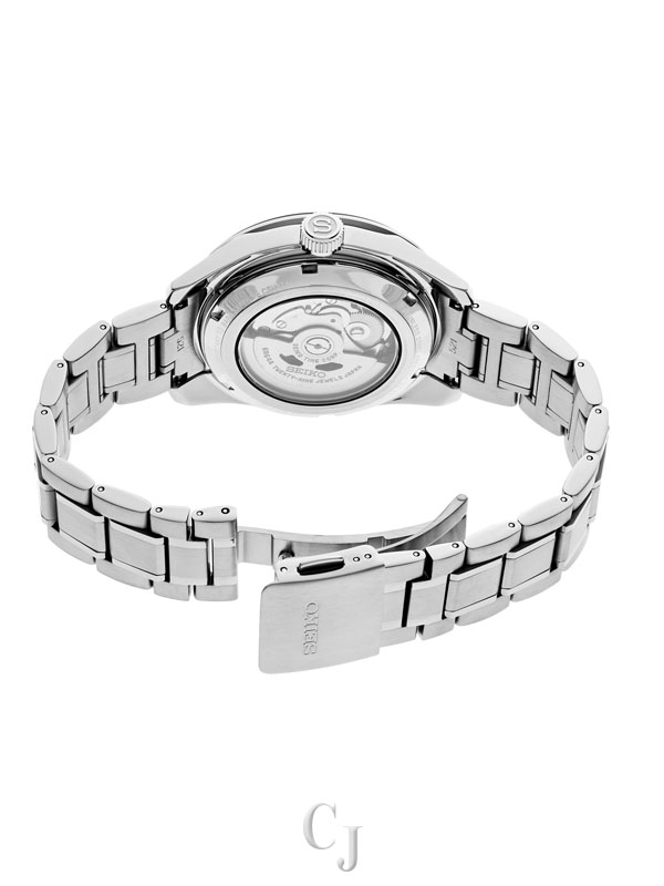 SEIKO PRESAGE SHARP-EDGED SERIES GMT BLACK DIAL MEN’S WATCH SPB221 - Image 3