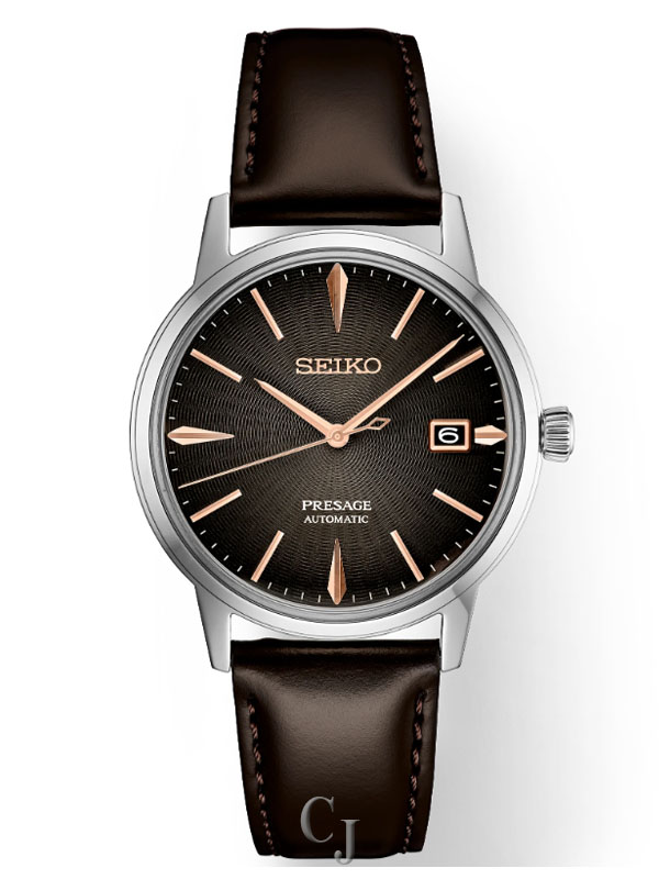 SEIKO PRESAGE COCKTAIL TIME CHARCOAL DIAL MEN’S WATCH SRPJ17