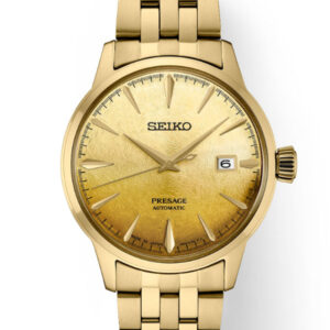 SEIKO PRESAGE COCKTAIL TIME GOLD DIAL MEN’S WATCH SRPK46