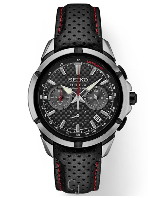 SEIKO COUTURA BLACK DIAL CHRONOGRAPH MEN’S WATCH SSB437