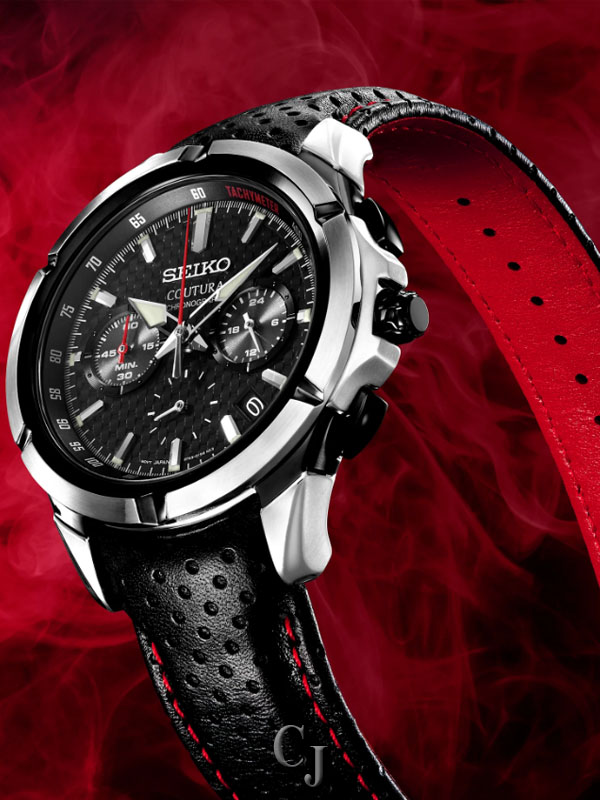 SEIKO COUTURA BLACK DIAL CHRONOGRAPH MEN’S WATCH SSB437 - Image 4