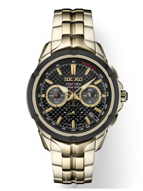 SEIKO COUTURA BLACK DIAL CHRONOGRAPH MEN’S WATCH SSB440