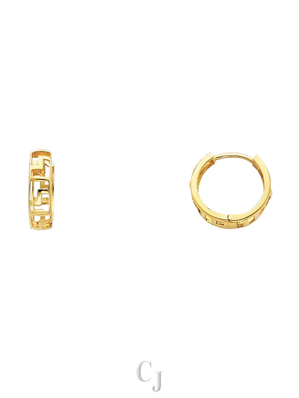 14KY Designer Huggies Earrings