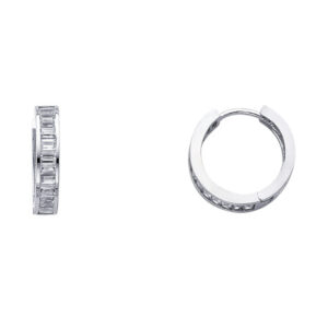 14KW CZ Huggies Earrings