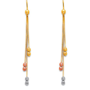 14K 3C Hanging Earrings