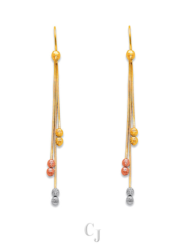 14K 3C Hanging Earrings