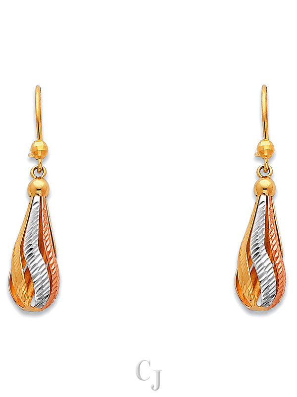 14K 3C Hanging Earrings