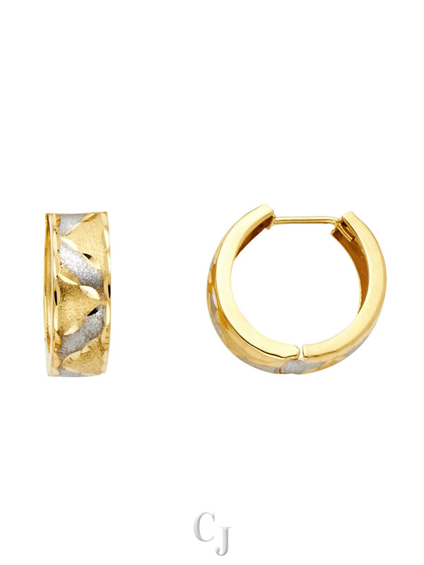 14K 2T Huggies Earrings