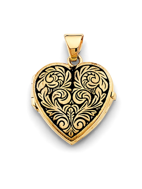14KY Heart Locket Pendant
