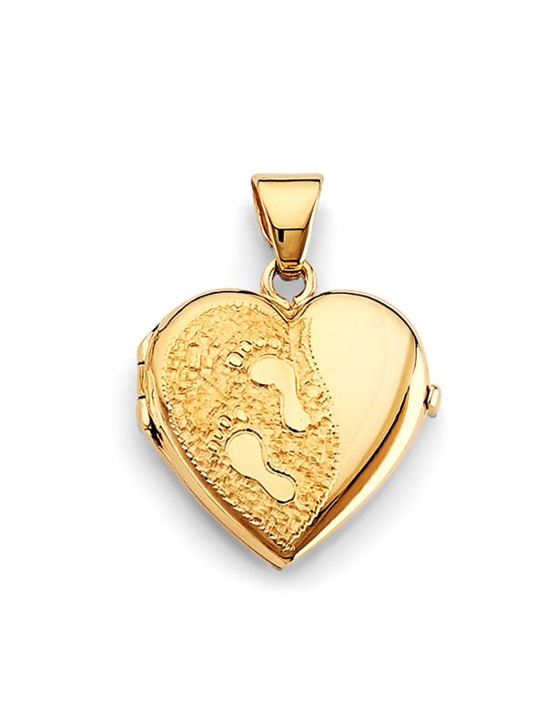 14KY Heart Locket Pendant