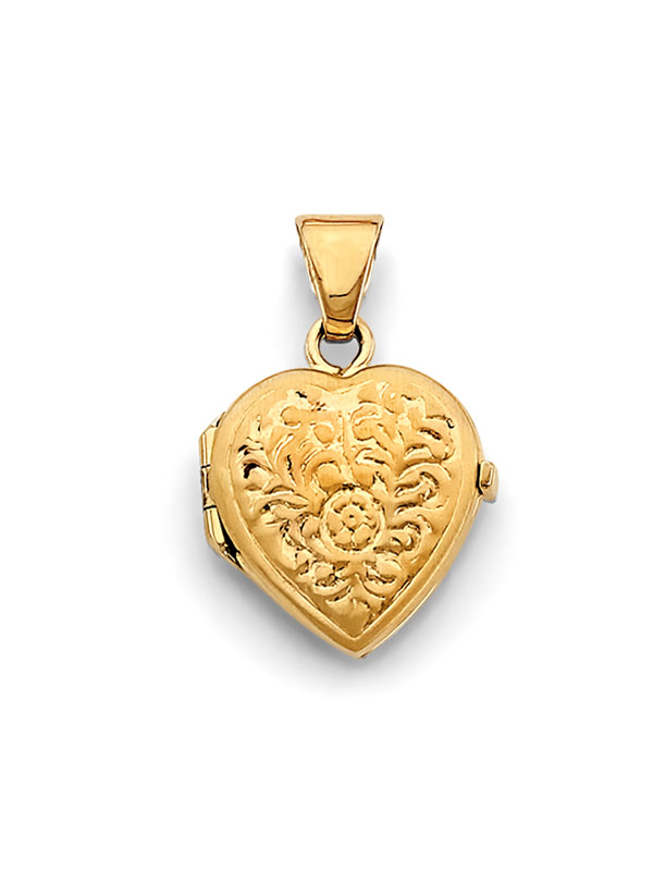 14KY Heart Locket Pendant