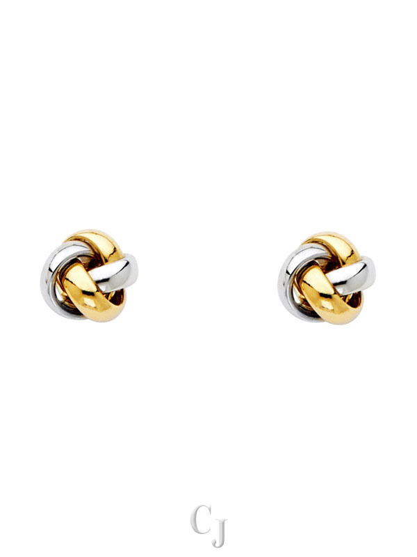14K 2T Love Knot Earrings