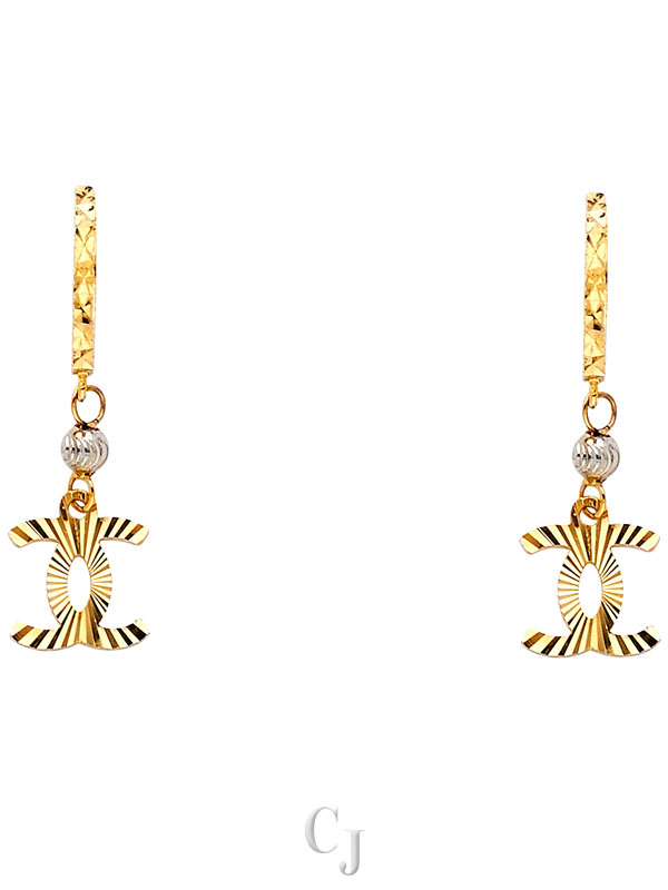 14KY DC Fancy Hanging Earrings