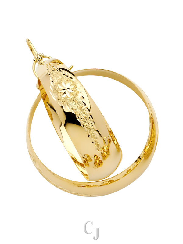 14KY DC Graduated Hoop Earrings