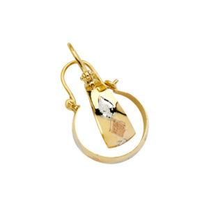 14K 3C DC Graduated Hoop Earrings