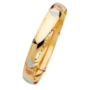 14K 3C Adjustable Bangle
