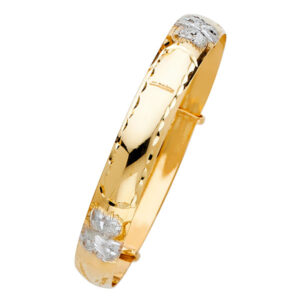 14K 3C Adjustable Bangle