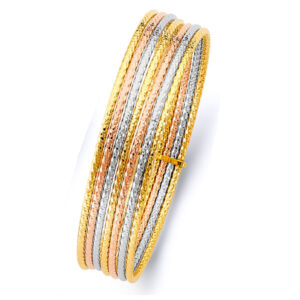 14K 3C 7Days Hollow Bangle