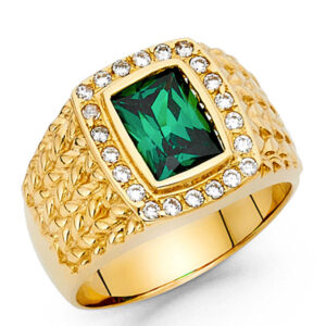 14KY CZ Men's Ring