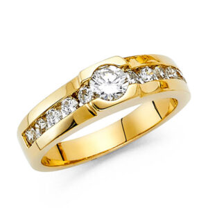 14KY CZ Men's Ring