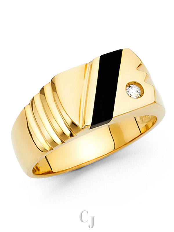 14KY Onyx Men's Ring