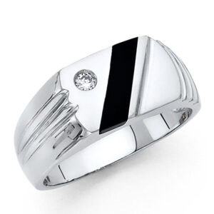 14KW Onyx Men's Ring