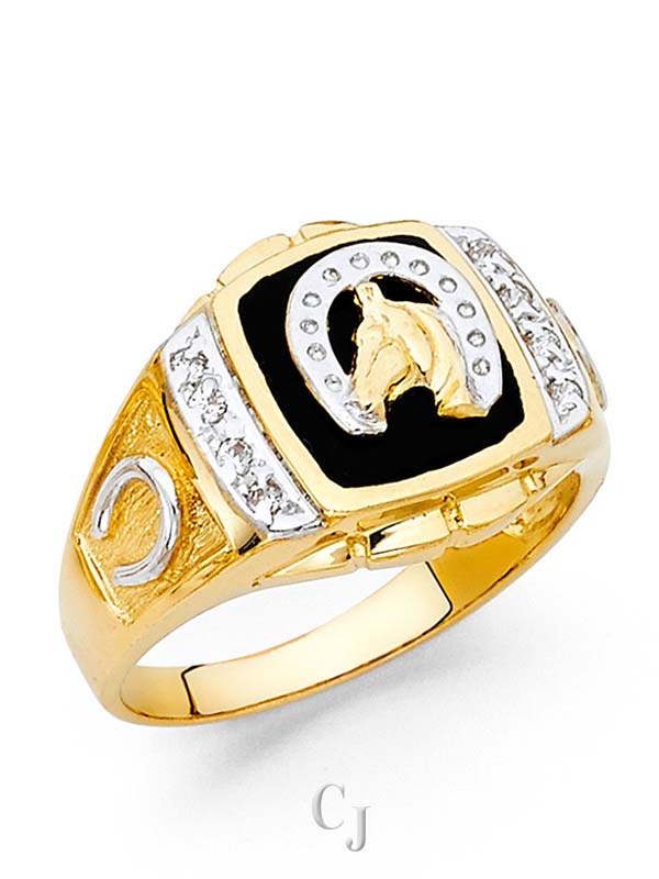 14KY Onyx 2T Men's Ring