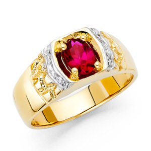 14KY CZ Men's Ring