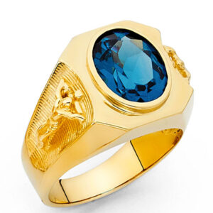 14KY CZ Men's Ring