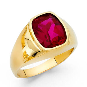 14KY CZ Men's Ring