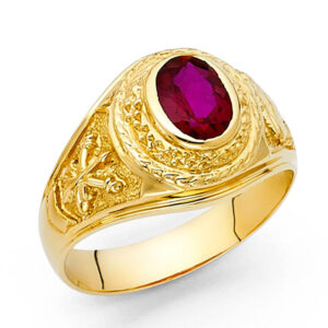 14KY CZ Men's Ring