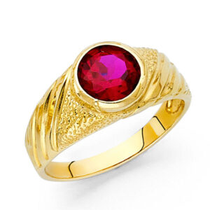 14KY CZ Men's Ring