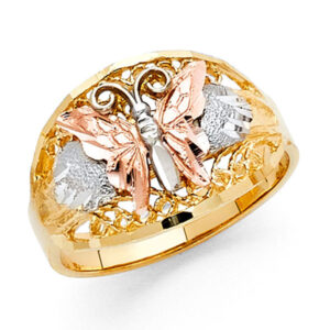 14K 3C Fancy Butterfly Ring