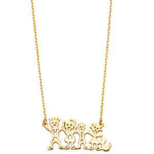14KY Family Sign Necklace