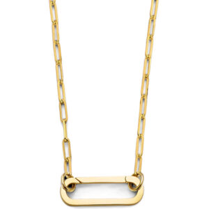 14KY Paperclip Lock Necklace