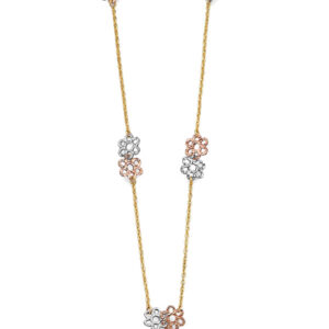 14K 3C Flower Necklace