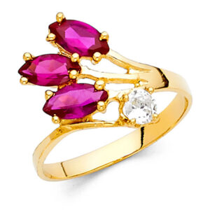 14KY CZ Fancy Ring