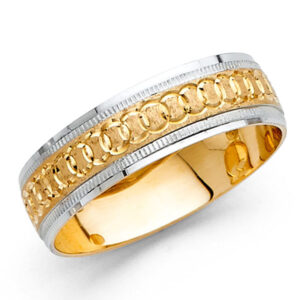 14K 2T 6mm DC Wedding Band