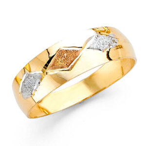 14K 3C 6mm Light Tape Red Wedding Band