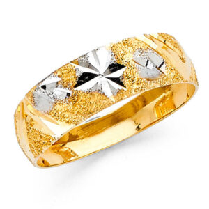14K 2T 6mm Light Tape Red Wedding Band