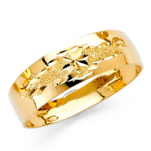 14KY 6mm Light Tape Red Wedding Band