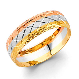 14K 3C Men's Wedding Band