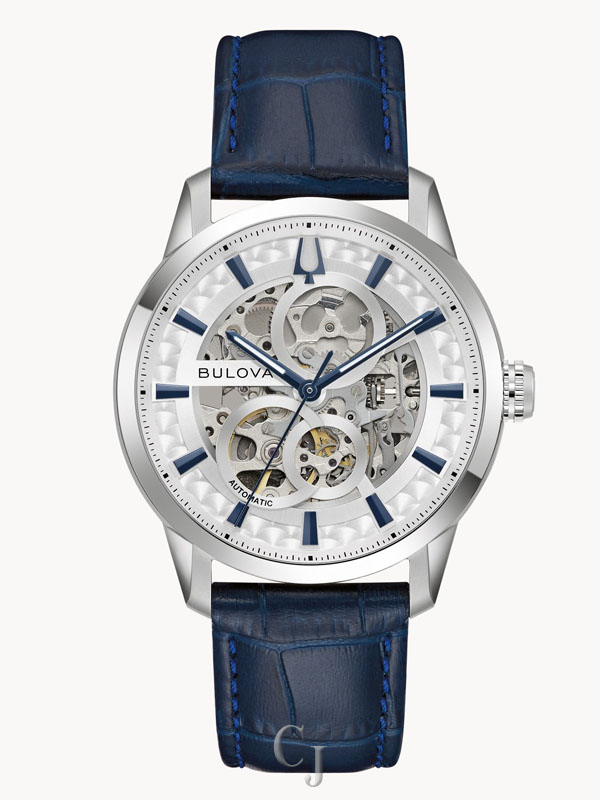 BULOVA SUTTON SILVER-TONE DIAL MEN’S WATCH 96A330