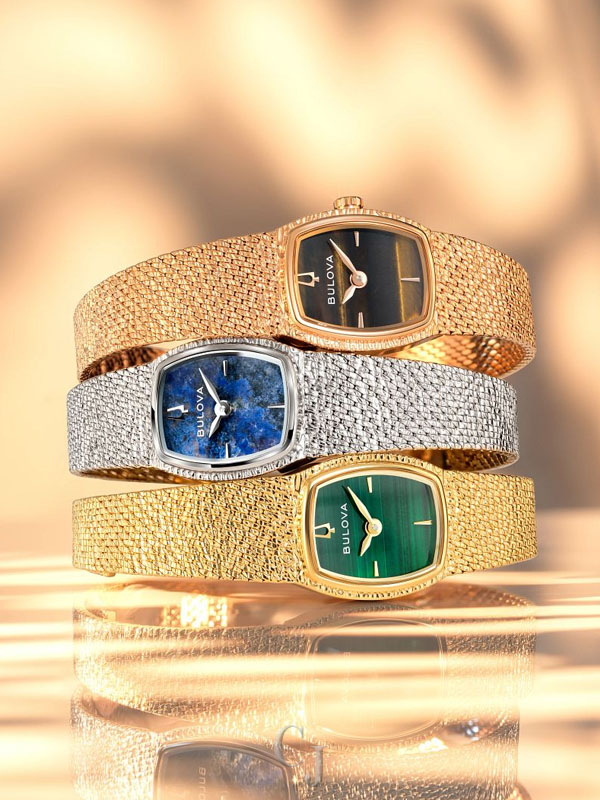 BULOVA GODDESS OF TIME TIGER'S EYE BROWN DIAL WOMEN’S WATCH 97L185 - Image 5