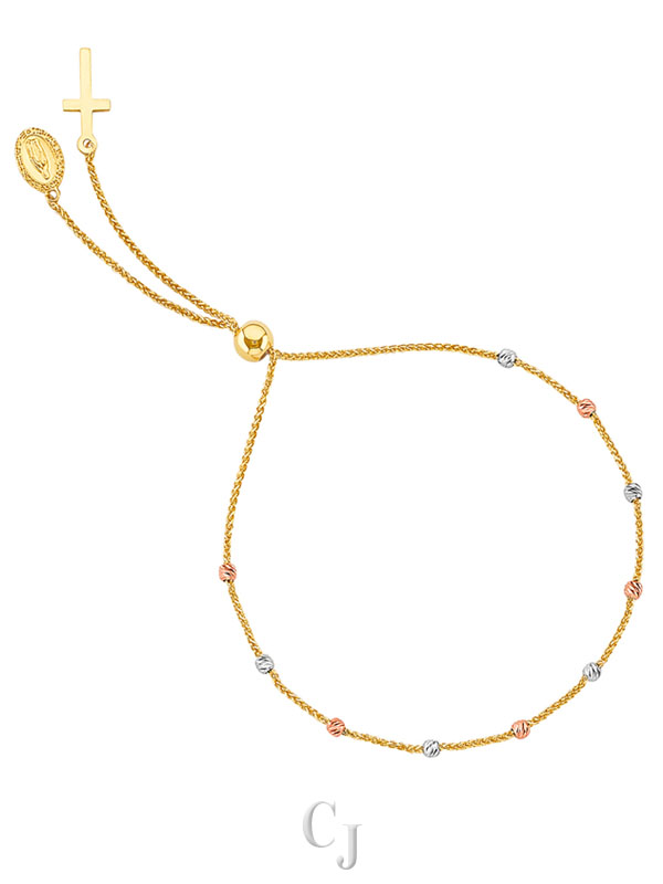 14K 3C Ball Friendship Bracelet