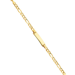 14KY 100 Figaro 3+1 Baby ID Bracelet