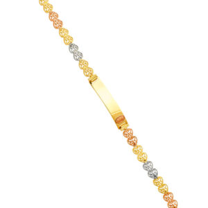 14K 3C Herat Link Guadalupe Baby ID Bracelet