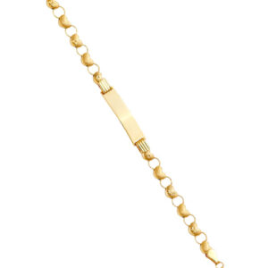 14KY Stampato Bracelet with Plain ID for Junior