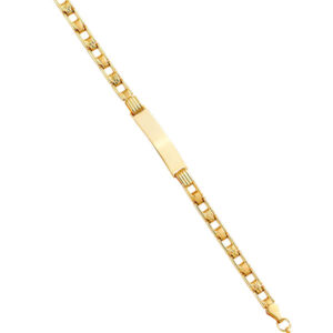 14KY Stampato Bracelet with Plain ID for Junior
