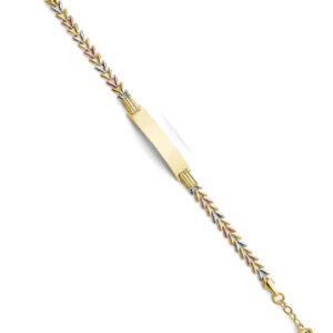 14K 3C CZ Baby ID Bracelet